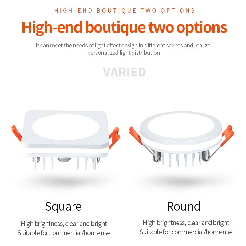 Recessed LED Downlight Aluminum Ceiling Spot Light Waterproof Down Lights For Bathroom 10W 15W 20W Indoor Lamp