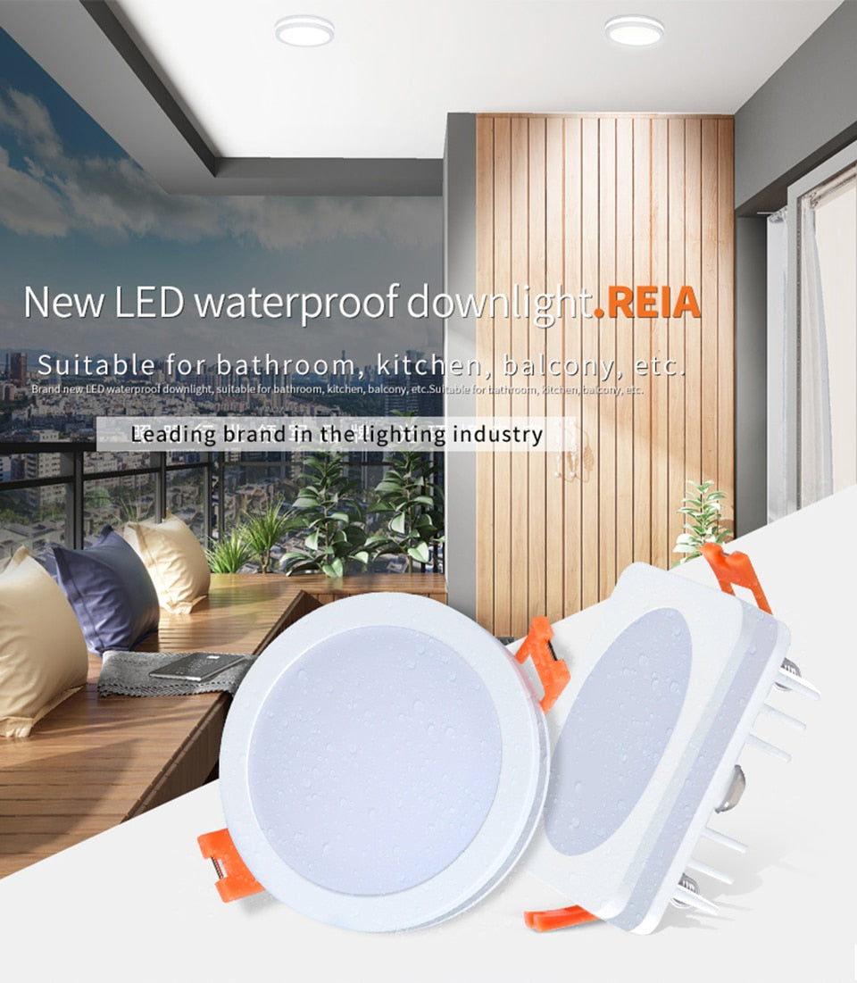 Recessed LED Downlight Aluminum Ceiling Spot Light Waterproof Down Lights For Bathroom 10W 15W 20W Indoor Lamp