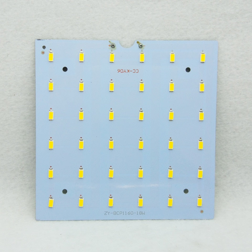 2/10/20Pcs LED PCB 18W 118X118MM Downlight Source Aluminum Heatsink Plate Installed SMD 5730 110lm/w For Sopt Panel Square Lamp