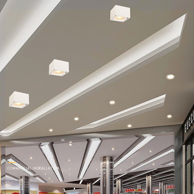 DONWEI Surface Mounted COB LED Downlight 7W/12W/15W AC85V-265V led Ceiling Spot Light Nordic Lighting For Kitchen Livingroom