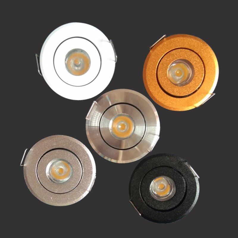 Dimmable LED Mini ceiling LED spot light lamp 1W 3W LED downlight white,black,silver Mini downlight Cabinet Spot Lamp