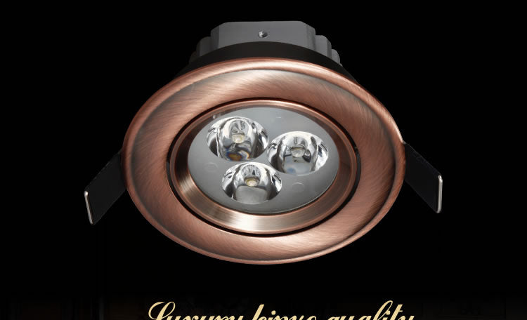 European style Bronze/Red Copper 3W 5W 7W LED dimmable White/Cool White/Warm White Downlight Ceiling Downlight Lamp