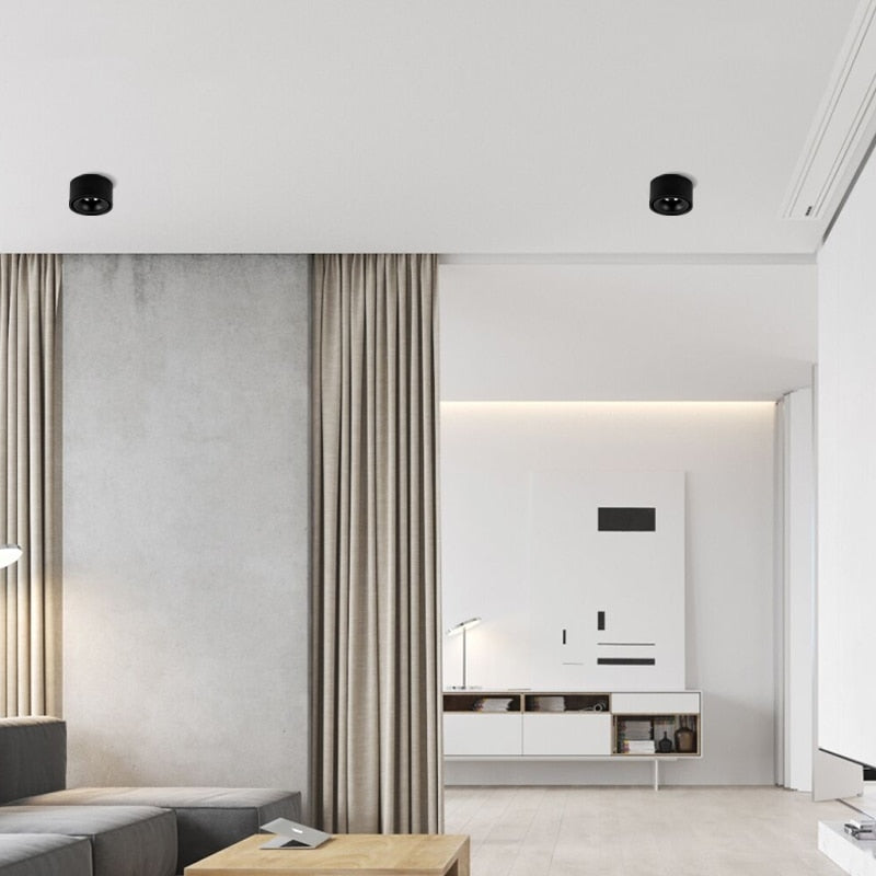 Round led downlight living room corridor aisle light without opening hole Ming mounted ceiling spotlight thin cob ceiling light