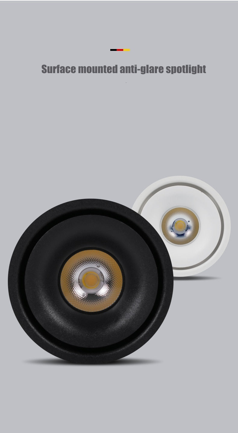 Round led downlight living room corridor aisle light without opening hole Ming mounted ceiling spotlight thin cob ceiling light