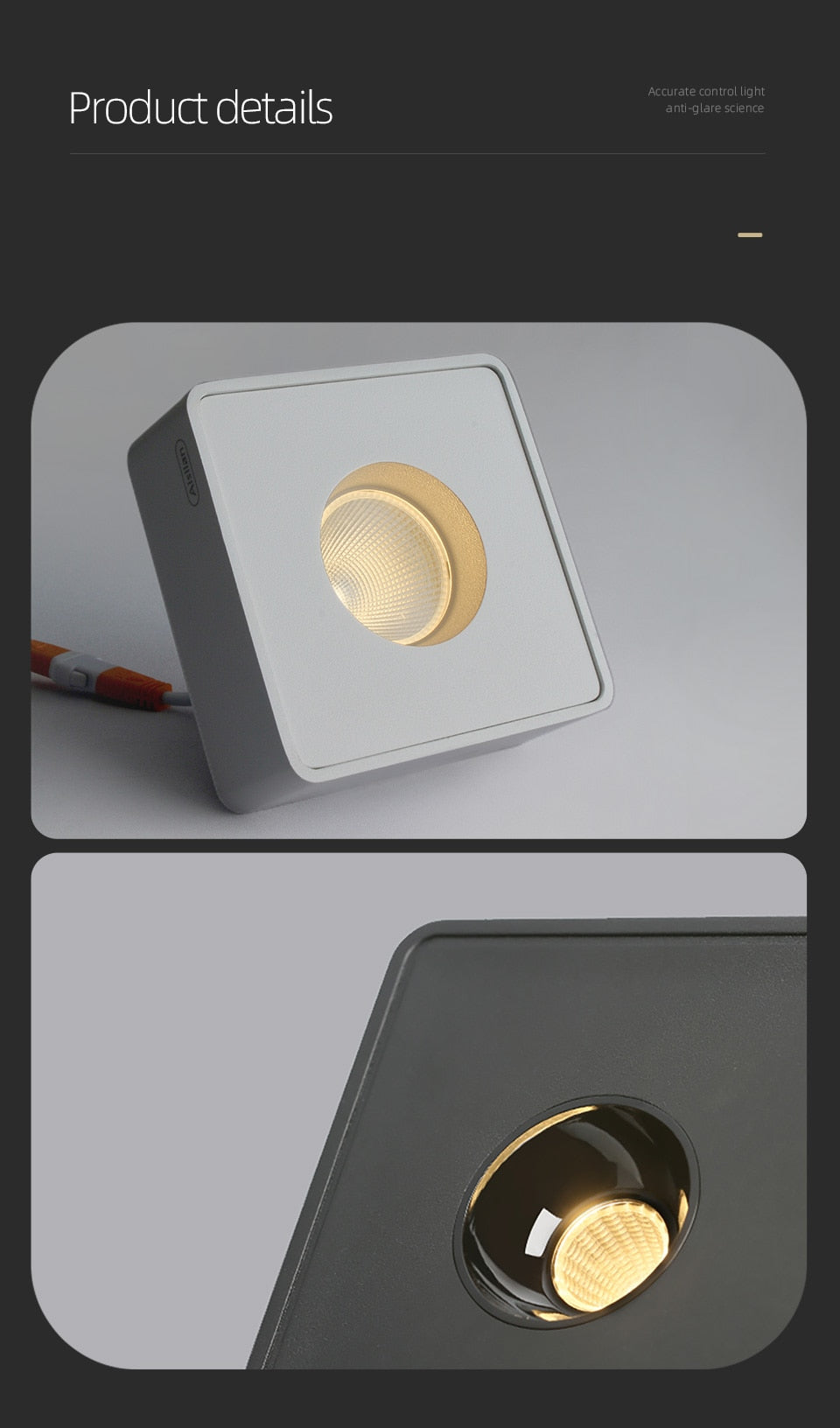 Aisilan Ultra-thin Led Surface Mounted Ceiling Downlight Anti-glare No Flicker Spot light for indoor Foyer Living Room AC90-260V