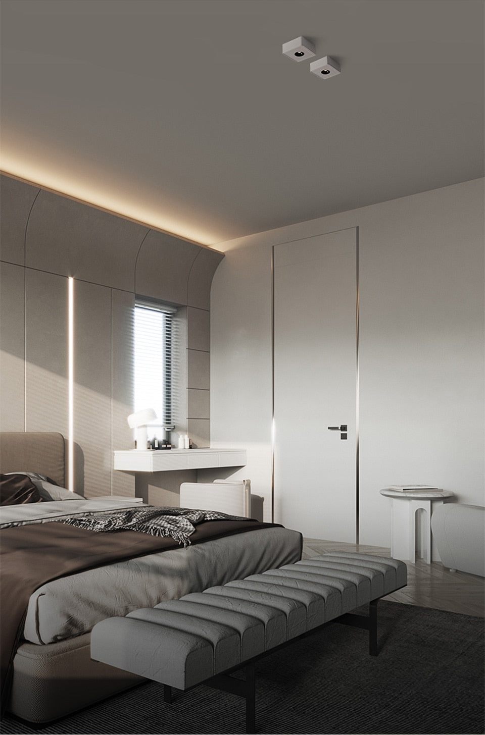 Aisilan Ultra-thin Led Surface Mounted Ceiling Downlight Anti-glare No Flicker Spot light for indoor Foyer Living Room AC90-260V