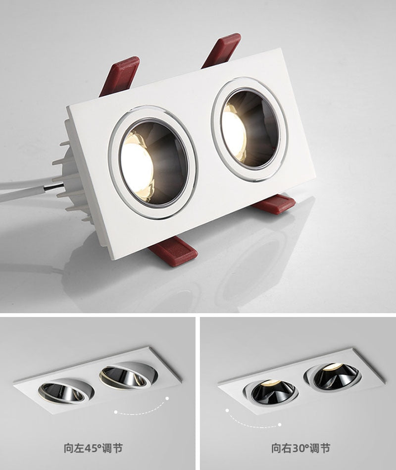 Recessed Led Downlight 7W 14W 10W 20W 110V 220V Bulb Ceiling Deep Anti-glare Indoor Spot Lighting For Home Office Stores Lamp