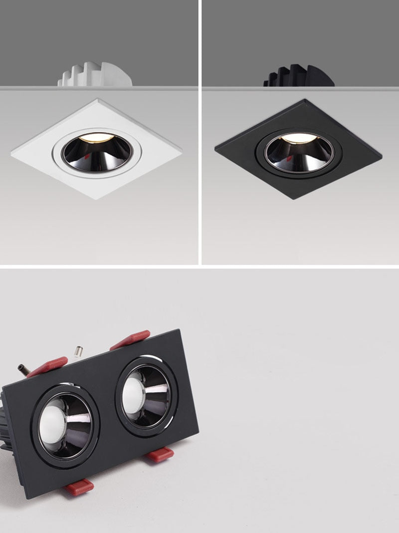 Recessed Led Downlight 7W 14W 10W 20W 110V 220V Bulb Ceiling Deep Anti-glare Indoor Spot Lighting For Home Office Stores Lamp