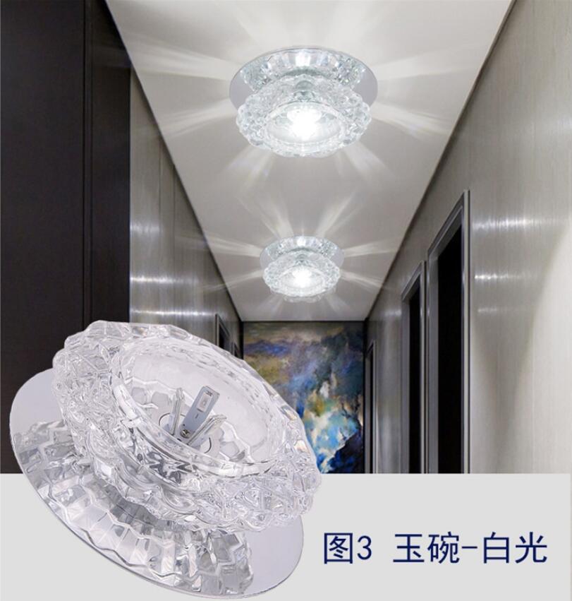 Downlight SMD 3W 5W LED Downlights crystal lamp Ceiling Spot Light With LED Driver AC110V 220V indoor Decoration