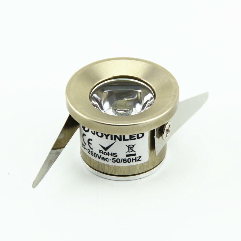 1W DC12 AC85-260V Small Mini LED Spot light Recessed Ceiling Lamps LED Under Cabinet Downlights CE ROSH
