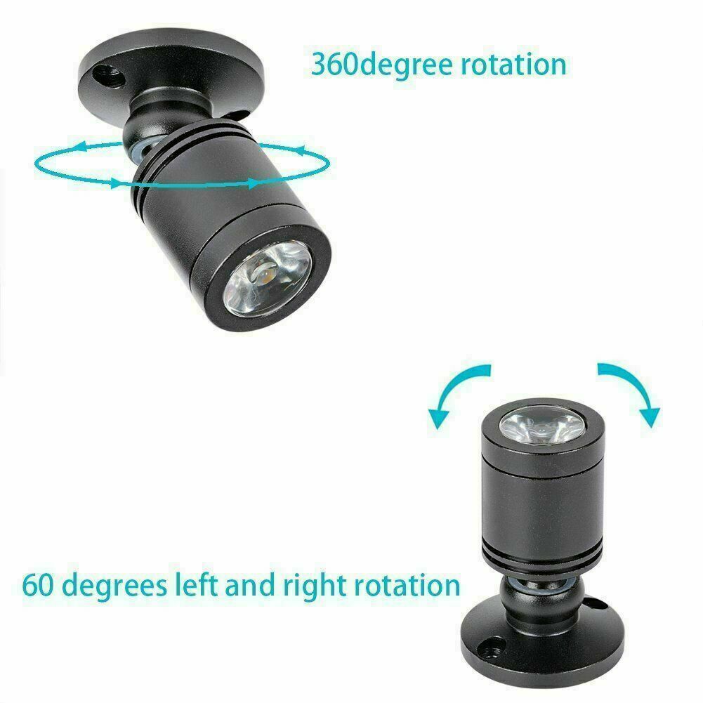 Led recessed cabinet mini spot light 110V 220v white / black 3W dimmable downlight Showcase Display Light