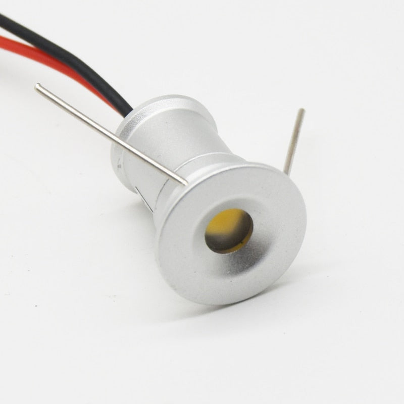 1W 12V 24V AC 110V 220V LED Cabinet Lamps Stair Wall Spotlight 15mm Recessed Ceiling Downlight Kitchen DJ Wedding DIY Lighting