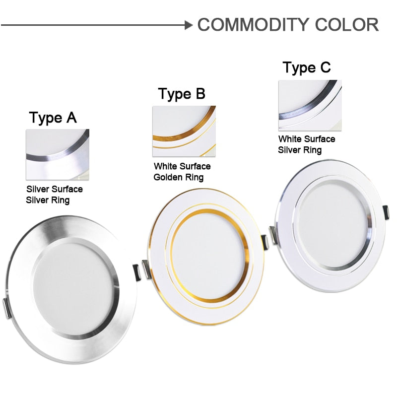 Led Downlight 3W 5W Downlight AC220V-240V Warm Cold White recessed led downlight Kitchen living room Indoor recessed downlight