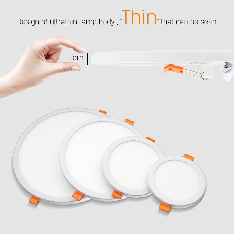 HOT LED Panel Lights Ultrathin Downlight 6W 8W 15W 20W 220V Square Round Panel Light White/Warm Indoor Bedroom LED Ceiling Light