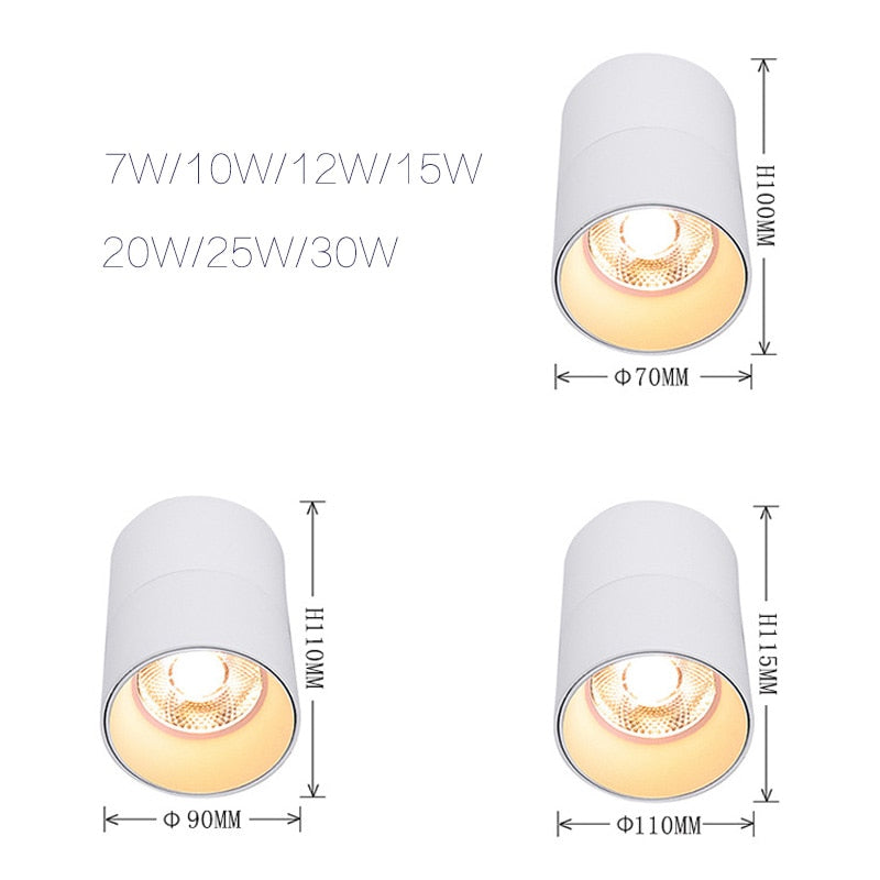 Led Surface Mounted Ceiling Downlight bedroom Adjustable LED Bulb SPOTS DIRIGIBLES Living Room led ceiling spot light fixtures