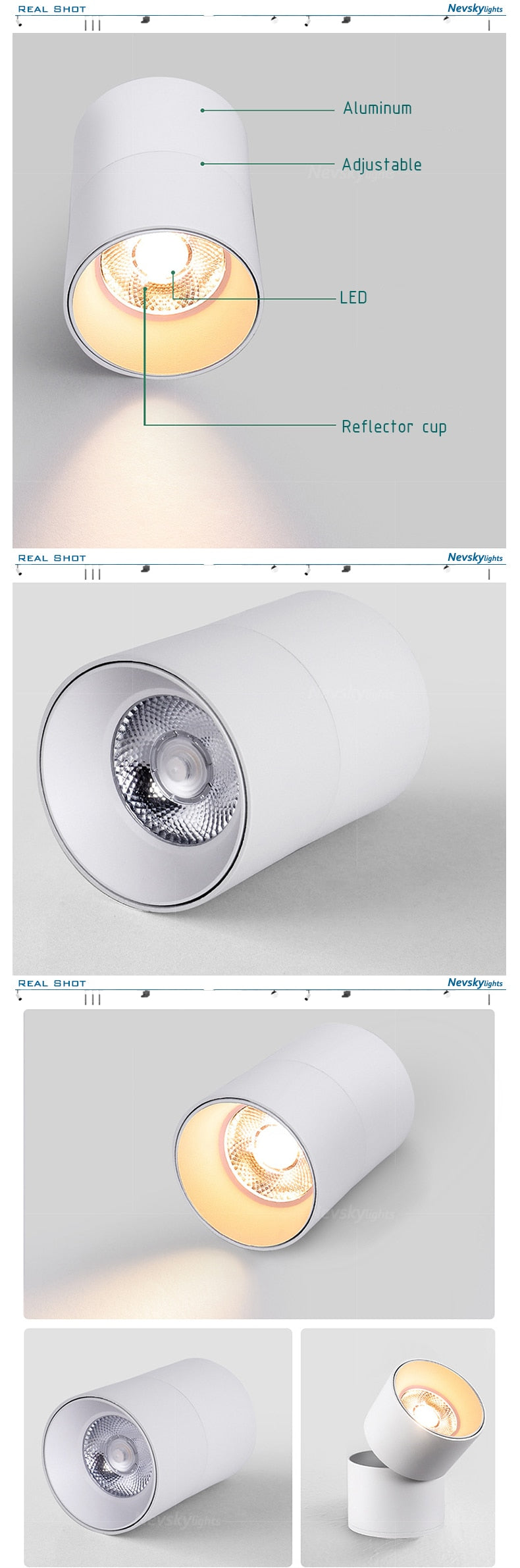 Led Surface Mounted Ceiling Downlight bedroom Adjustable LED Bulb SPOTS DIRIGIBLES Living Room led ceiling spot light fixtures