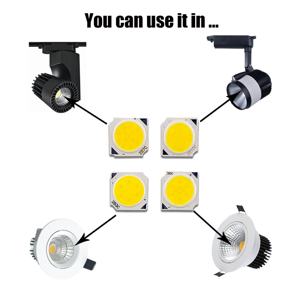 LED COB Chip 3w 5w 7w 10w 10 pcs/lot 1311 Cob Lamp Beads 240mA Warm White Light Source For Rail Spotlight Commercial Downlight