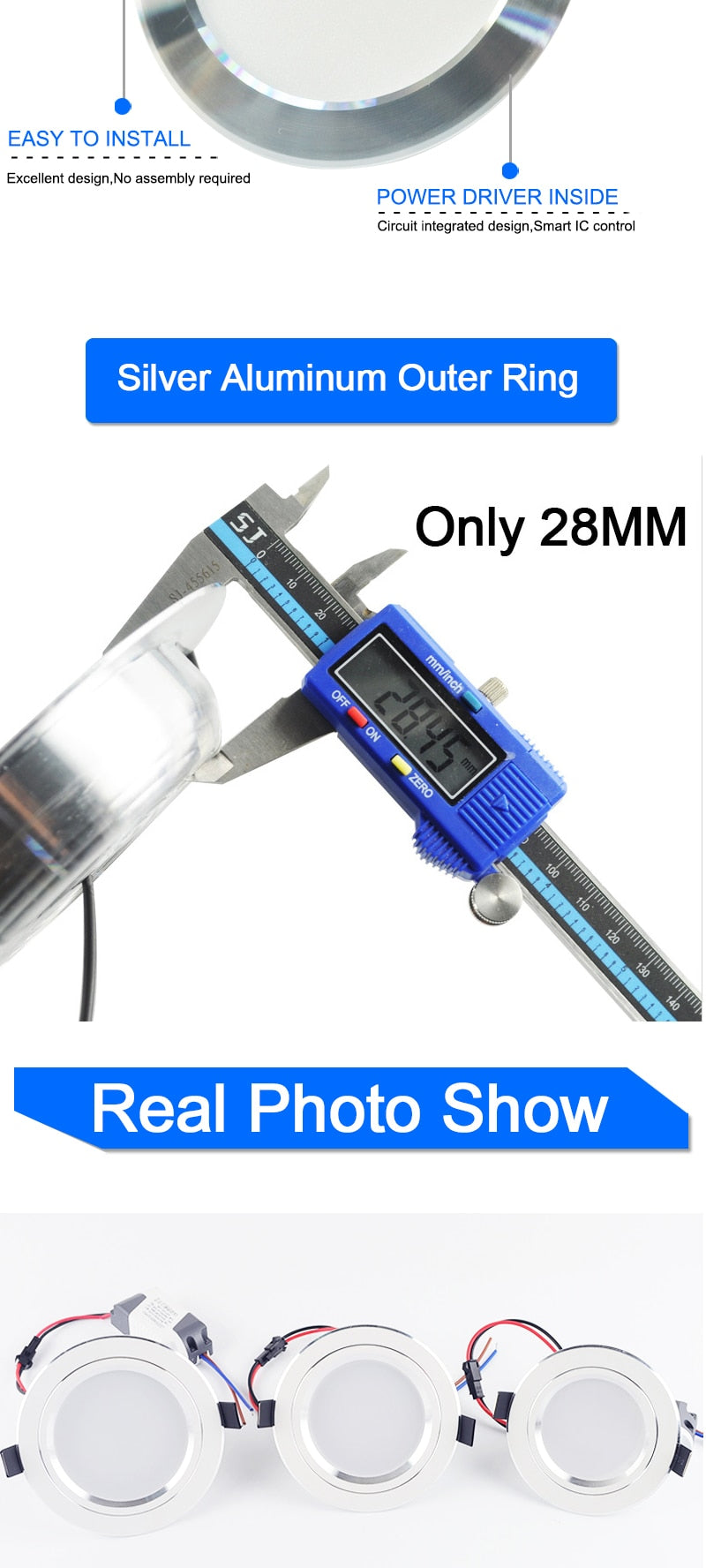 LED Panel Light 220V Spot Light Lamp Ultra Thin Recessed Downlight LED Indoor Lighting Kitchen 5W 9W 12W 18W