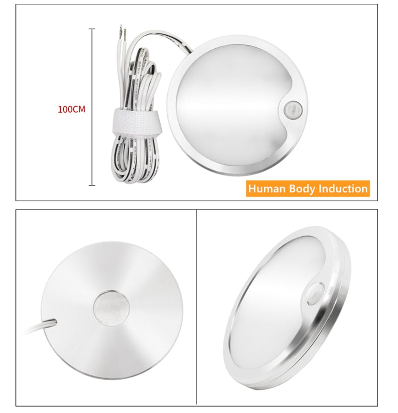 LED Ceiling Light Ultra-thin LED Panel Motion Sensor 12V Spotlights Recessed Daylight LED Infrared Sensor Kitchen Mini Downlight