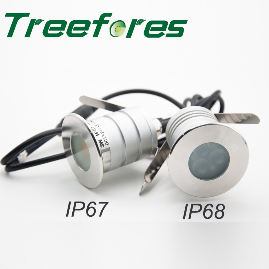 IP67 IP68 3W 12V-24V Underground Spotlight Mini COB Sauna Swimming Pool Lamp LED Floor Outdoor Garden Downlight Lighting