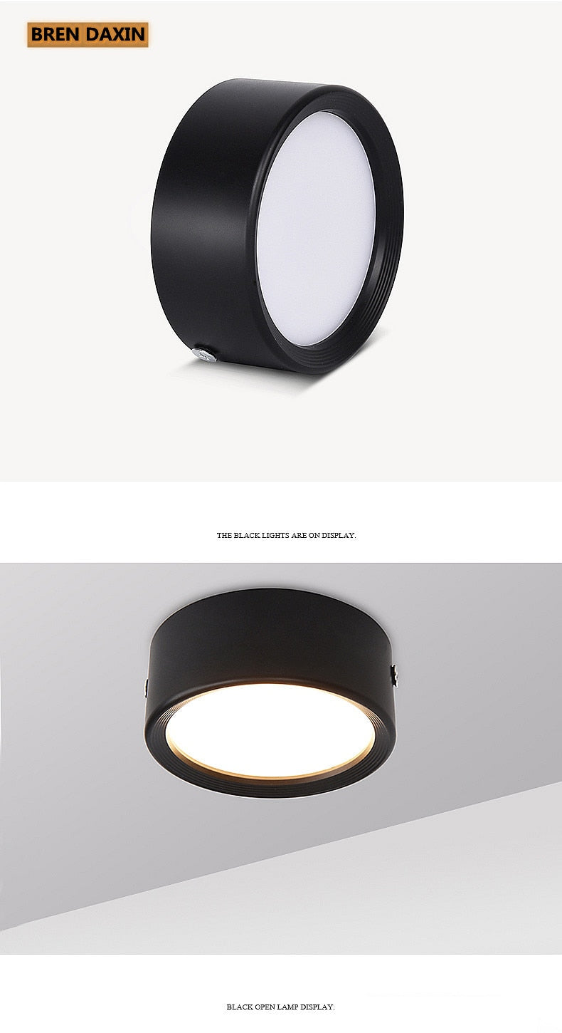 Surface mounted LED downlight spot light 3W 5W 7W 9W 12W ceiling light living room study window background wall lighting