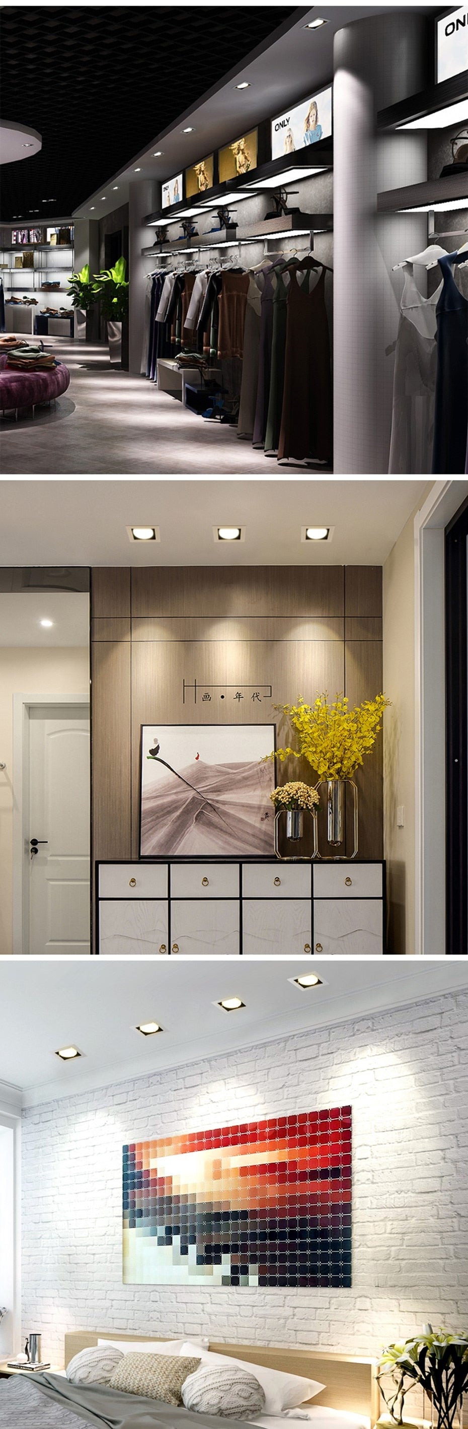 GX53 Led Recessed Downlight Bulb Replaceable Freely Ceiling Led Spot Lamp 7W 9W 12W For Living Room Bedroom Kitchen Lighting