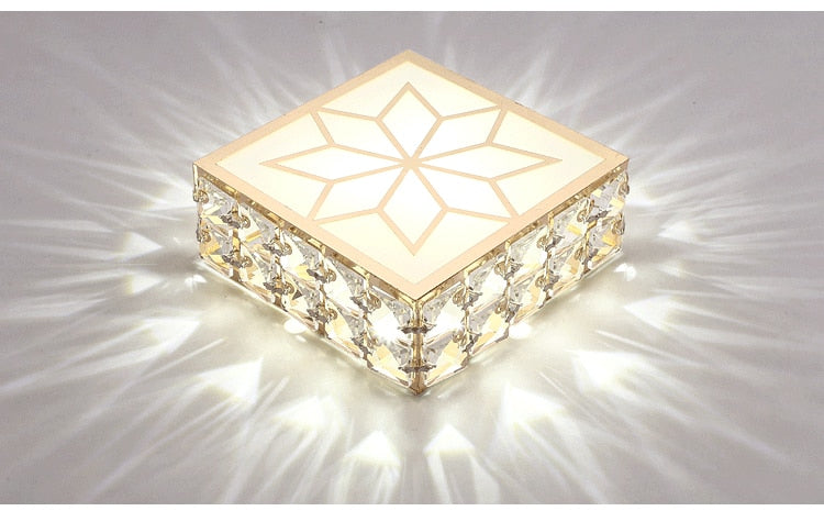 Luxury Modern Living Room Downlight Led Aisle Lamp Corridor Light Nordic Crystal Round Simple Entrance Light Entrance Lighting