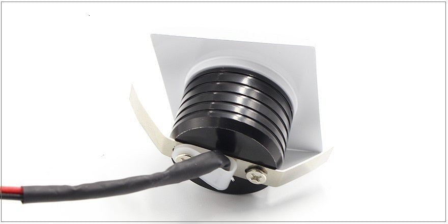 LEDIARY LED Mini Downlight 36-42mm Cut hole Square White Aluminum Recessed COB Downlight LED Spot Lamp 100-240V Isolated Driver