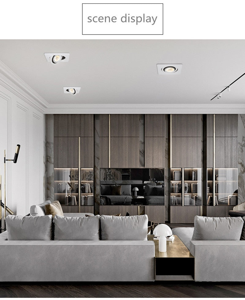 Rotatable Angle LED Recessed Downlight 5W 7W 10W 15W 18W LED Ceiling Spot Light AC 110V 220V Black/White Housing Light