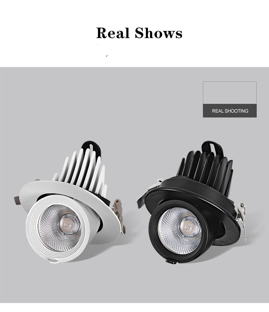 LED Downlight 220V 110V Spot LED downlight Dimmable 7W 10W 12W 15W Recessed in LED Ceiling Downlight Light Cold Warm white Lamp