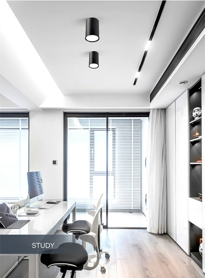 Dimmable Surface Mounted Aluminum LED Downlights 7W 9W 12W 15W 18W 24W Chip COB Ceiling Spot Lights AC85~265V home renovation