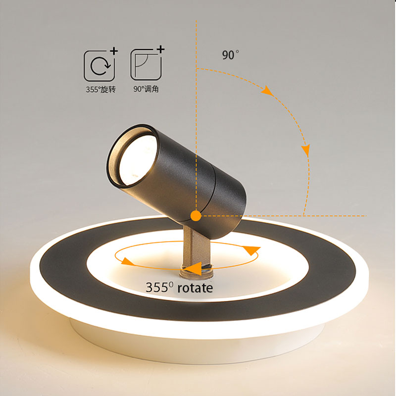 Tinlaibor Corridor led Downlights Washroom Cloakroom Aisle Wall Spot lamp Rotate Hall Entrance Stair lamp Downlight 20W 12W