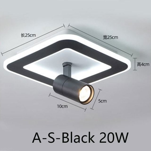 Tinlaibor Corridor led Downlights Washroom Cloakroom Aisle Wall Spot lamp Rotate Hall Entrance Stair lamp Downlight 20W 12W