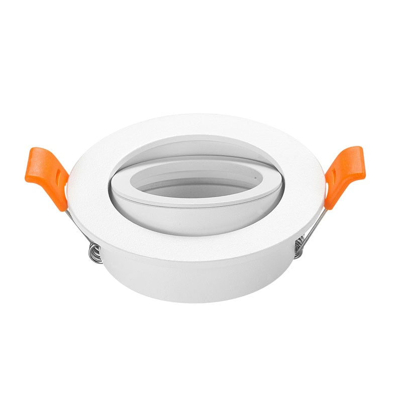 Round Surfaced Mounted Silver Aluminum GU10 MR16 Lamp Holder Spot Light Fixture Frame LED Ceiling Downlight Fitting For Room