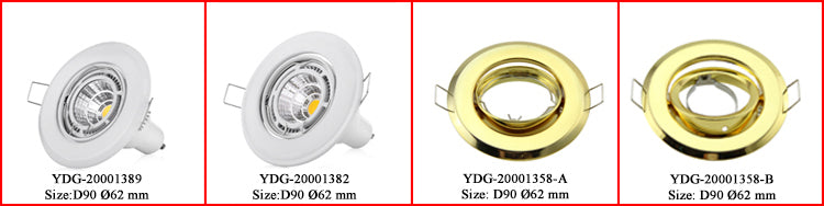 Recessed Ceiling MR16 Crystal Glass Lighting Fixture Square GU10 Downlight Housing