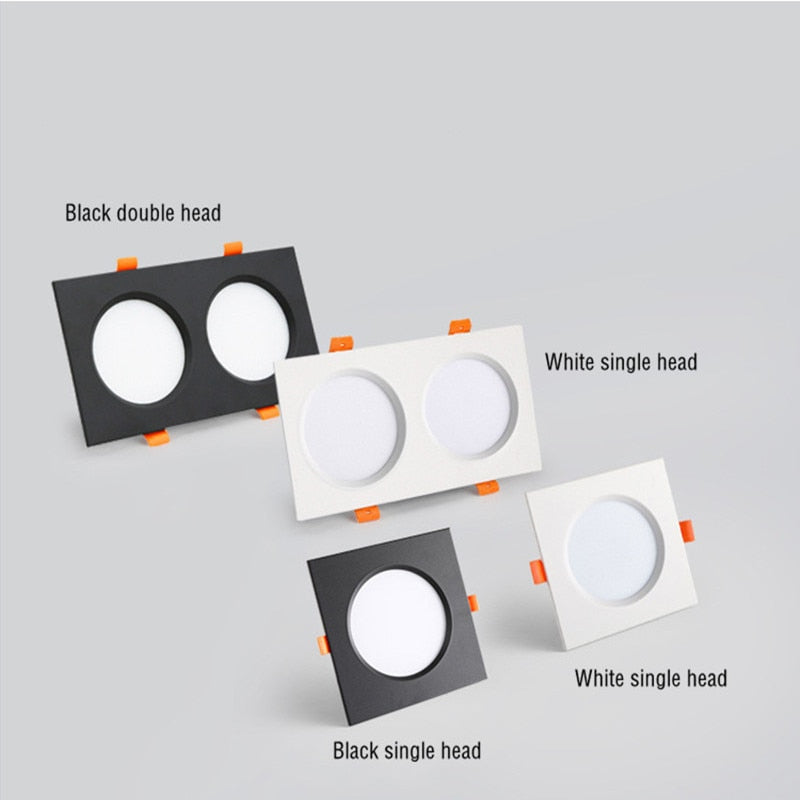 Dimmable SMD Recessed Led AC110/220V Downlight Square 2835 Spotlight 18W 24W 30W AC85-265V Ceiling Lamp For Indoor Lighting