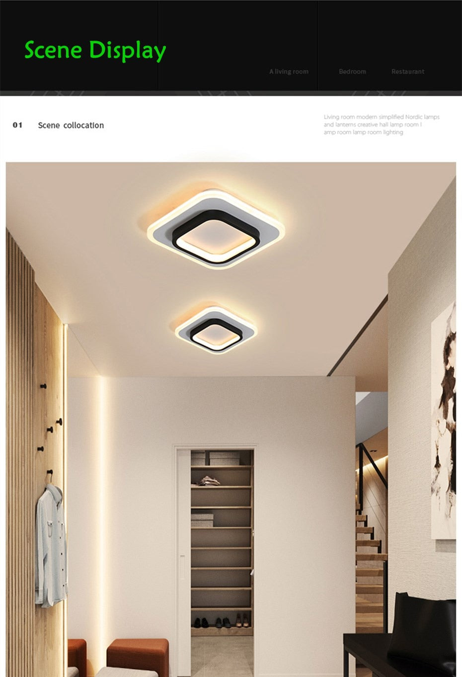 Nordic Downlight Recessed Creative Ceiling Lamp Surface Mounted aisle corridor lights Living Room Bedroom Entrance Hall Lighting