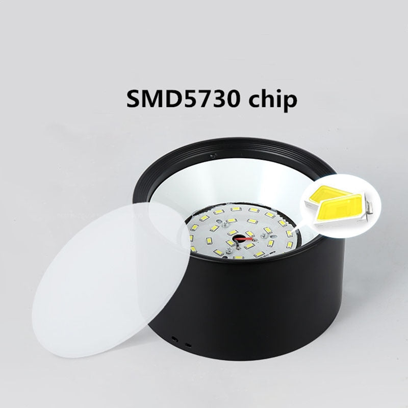 Surface Mounted dimmable LED downlight 5W 7W 12W 18W LED ceiling spotlight AC85~265V LED surface light indoor lighting