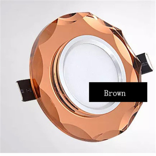 European Luxury Crystal Gold Black White Led Downlight For Living Room Corridor 6 8Cm Hole Home Indoor Lighting Recessed Lamp