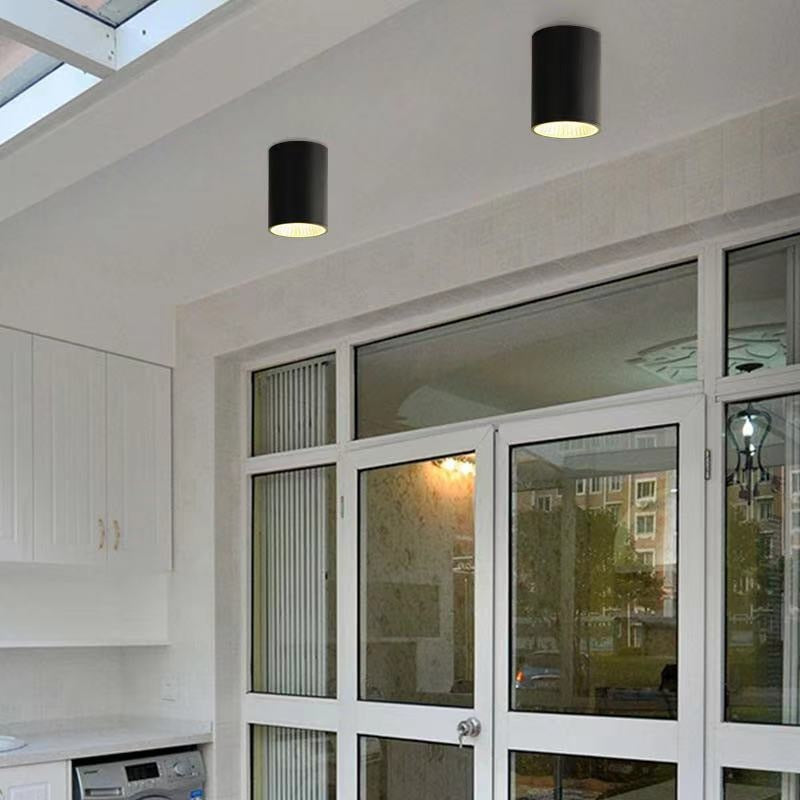 Waterproof IP65 LED Ceiling Downlights Surface Mounted Outdoor Bathroom 7W 12W 18W Toilet Kitchen Cylinder Spot Lighting Fixture