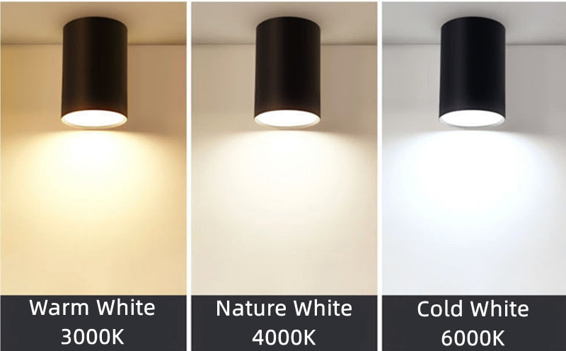 Waterproof IP65 LED Ceiling Downlights Surface Mounted Outdoor Bathroom 7W 12W 18W Toilet Kitchen Cylinder Spot Lighting Fixture