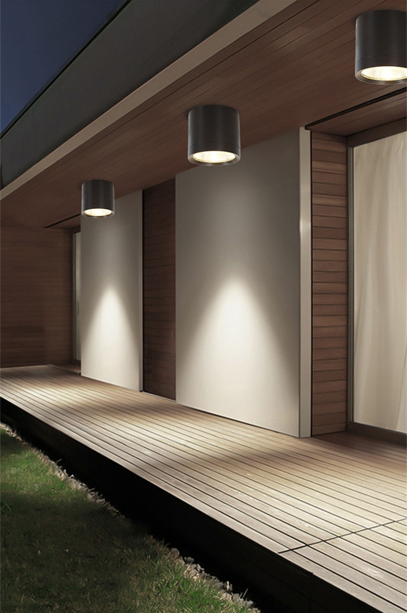 Waterproof IP65 LED Ceiling Downlights Surface Mounted Outdoor Bathroom 7W 12W 18W Toilet Kitchen Cylinder Spot Lighting Fixture