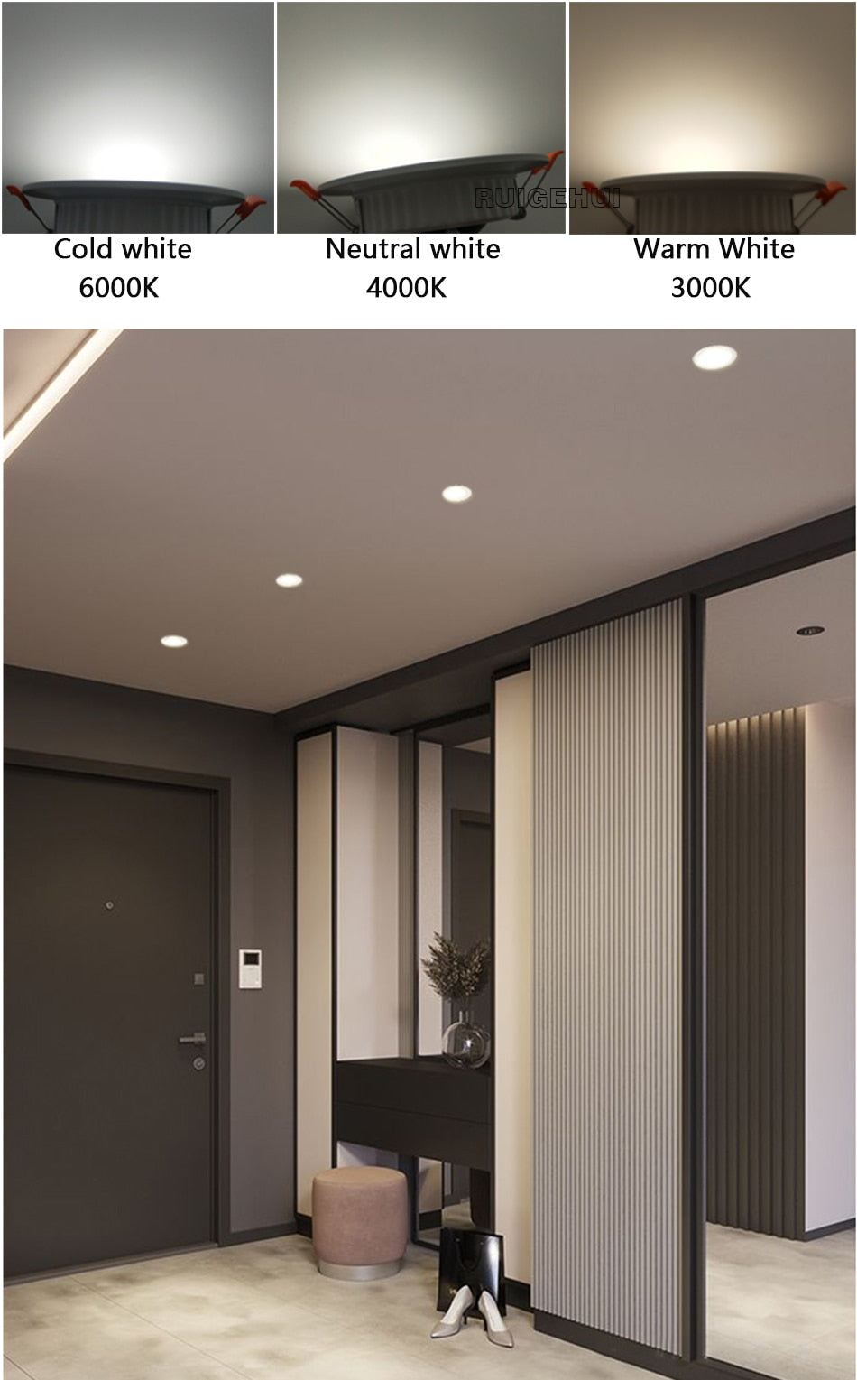 Driverless LED Recessed Downlight SMD 2835 5W 9W 12W 18W AC220V LED Ceiling Spot light Bedroom Indoor Lighting