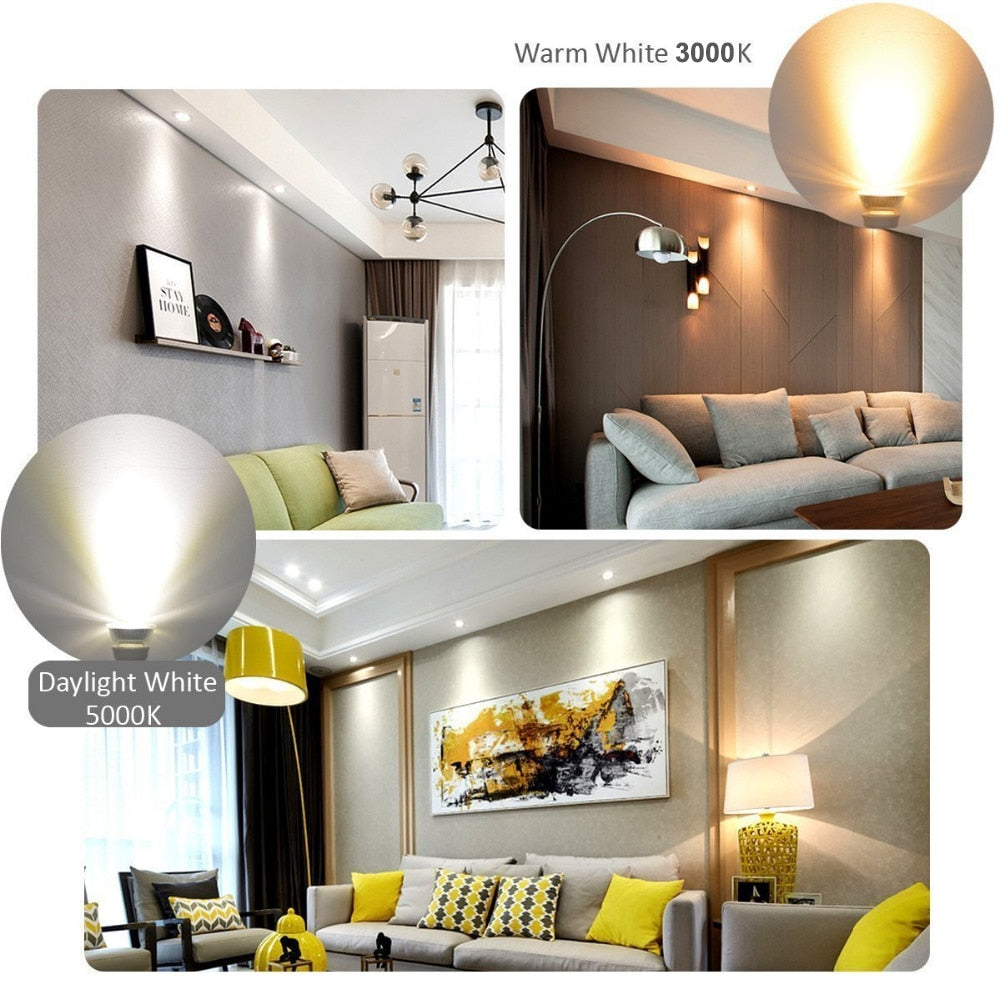 High CRI RA 95+ E27 7W COB LED Bulb Lamp LED Spotlight Downlight Lamp AC85V-265V Daylight White 5000K for Room Kitchen Studio