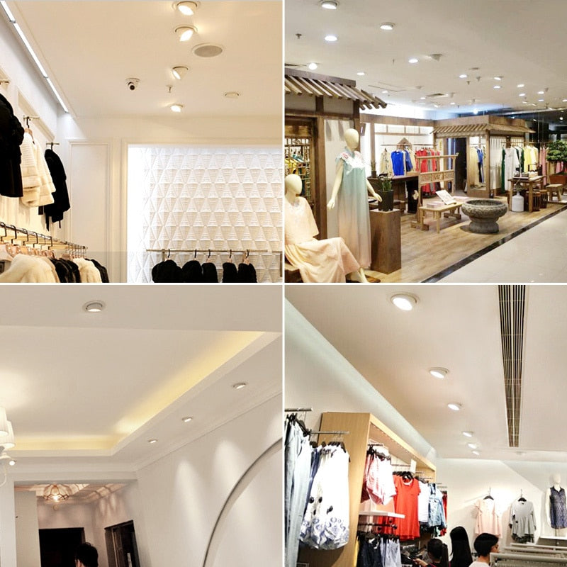 Trunk Shape LED Downlight 10W 15W 25W Recessed Ceiling Spot Down Light 360 Degree Adjustable AC85-265V Indoor Lighting for Home