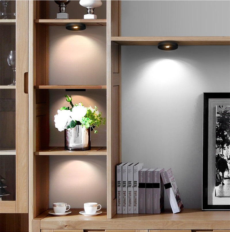 Surface Mounted Ultra-Thin LED Downlights 5W 9W 12W 15W 18W COB ceiling without driver Spot lights AC90-260V Wardrobe, bookcase lamp