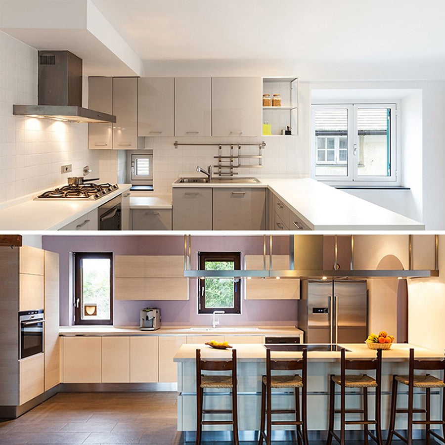 LED Under Cabinet Light Remote Control 8/6/4/3pcs Dimmable Puck Night Lamp Kit for Counter Cupboard Wardrobe Shelf Downlight