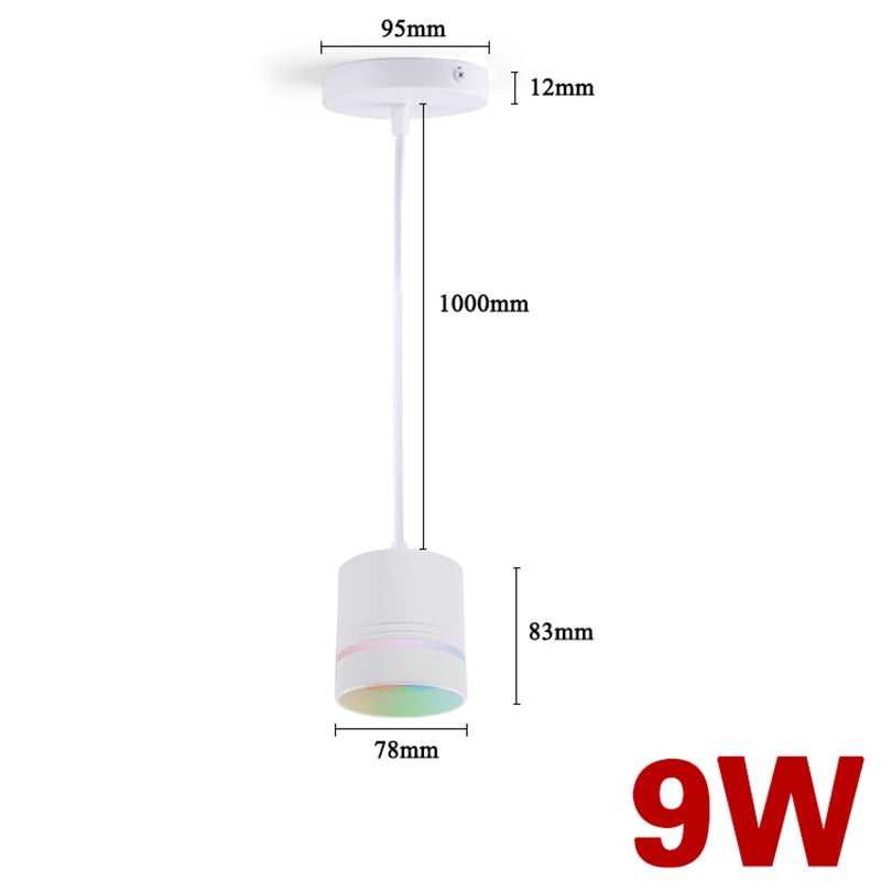 LED Smart Downlight Chandelier RGB+WW+CW Smart Life Tuya APP WiFi Voice Control Indoor Light 9W 110V-220V