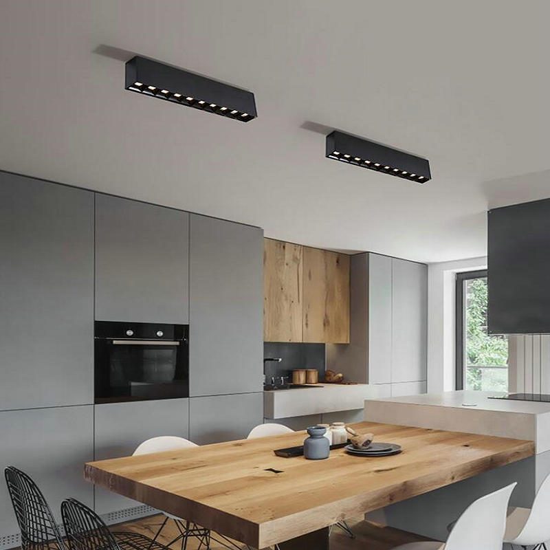 Frameless surface mounted Downlight AC110V-240V LED Linear Bar Lamp Aluminum Ceiling Light Long Strip Corridor Bedroom Decor