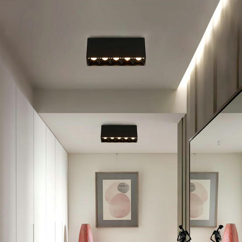 Frameless surface mounted Downlight AC110V-240V LED Linear Bar Lamp Aluminum Ceiling Light Long Strip Corridor Bedroom Decor